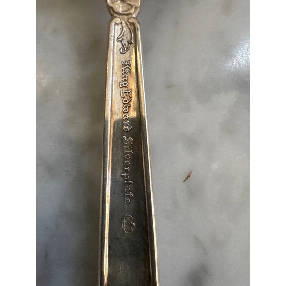National Silver Co Moss Rose King Edward Silverplate 5pc Flatware Set 1949